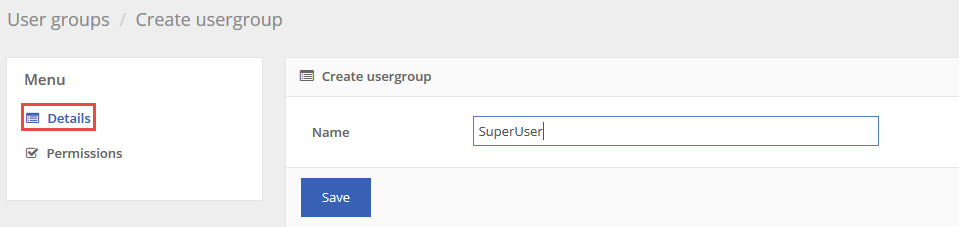 Create usergroup