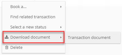 Export single transaction to PDF