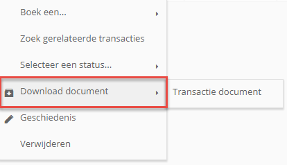 Individuele transactie exporteren naar PDF