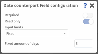 Transaction types declare counterpart date popup