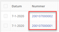 Transactienummer format voorbeeld